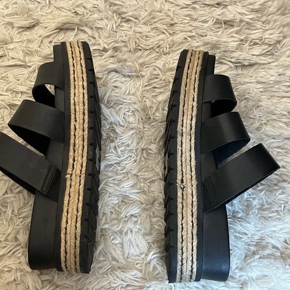 MIA Women’s Black Strappy Platform Sandals with Jute Detailing Size 8.5 - Picture 8 of 10